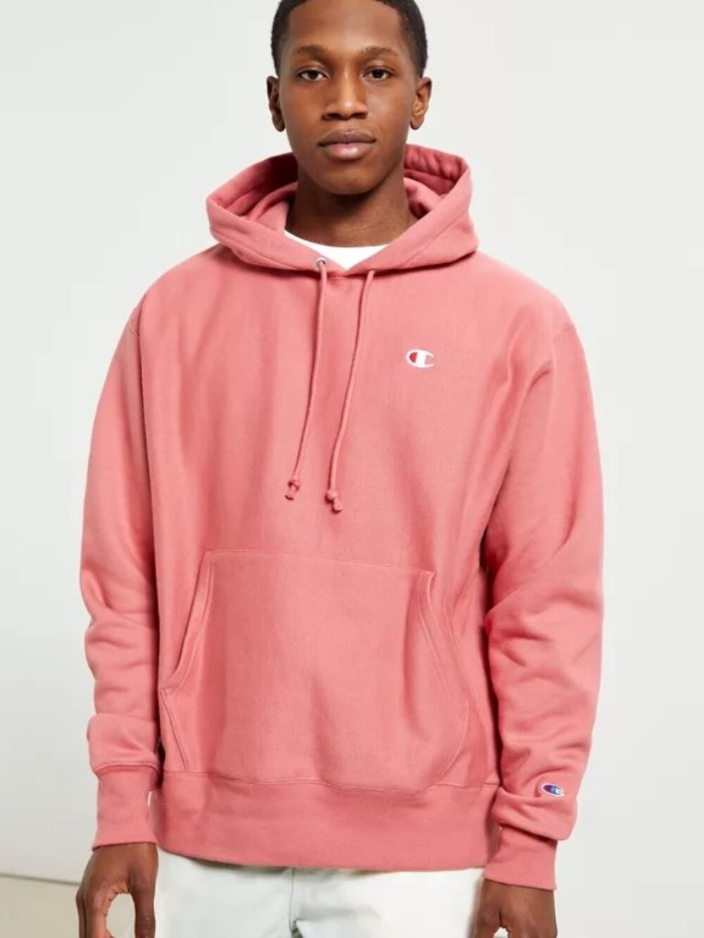 Champion Men's Reverse Weave Hoodie - Pink